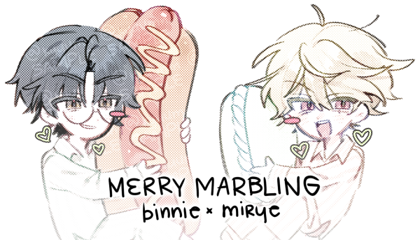 Merry Marbling · Joo Mi-Rye x Kyungbin Baek Binnie Pajamas Colored Edge Acrylic Keychains