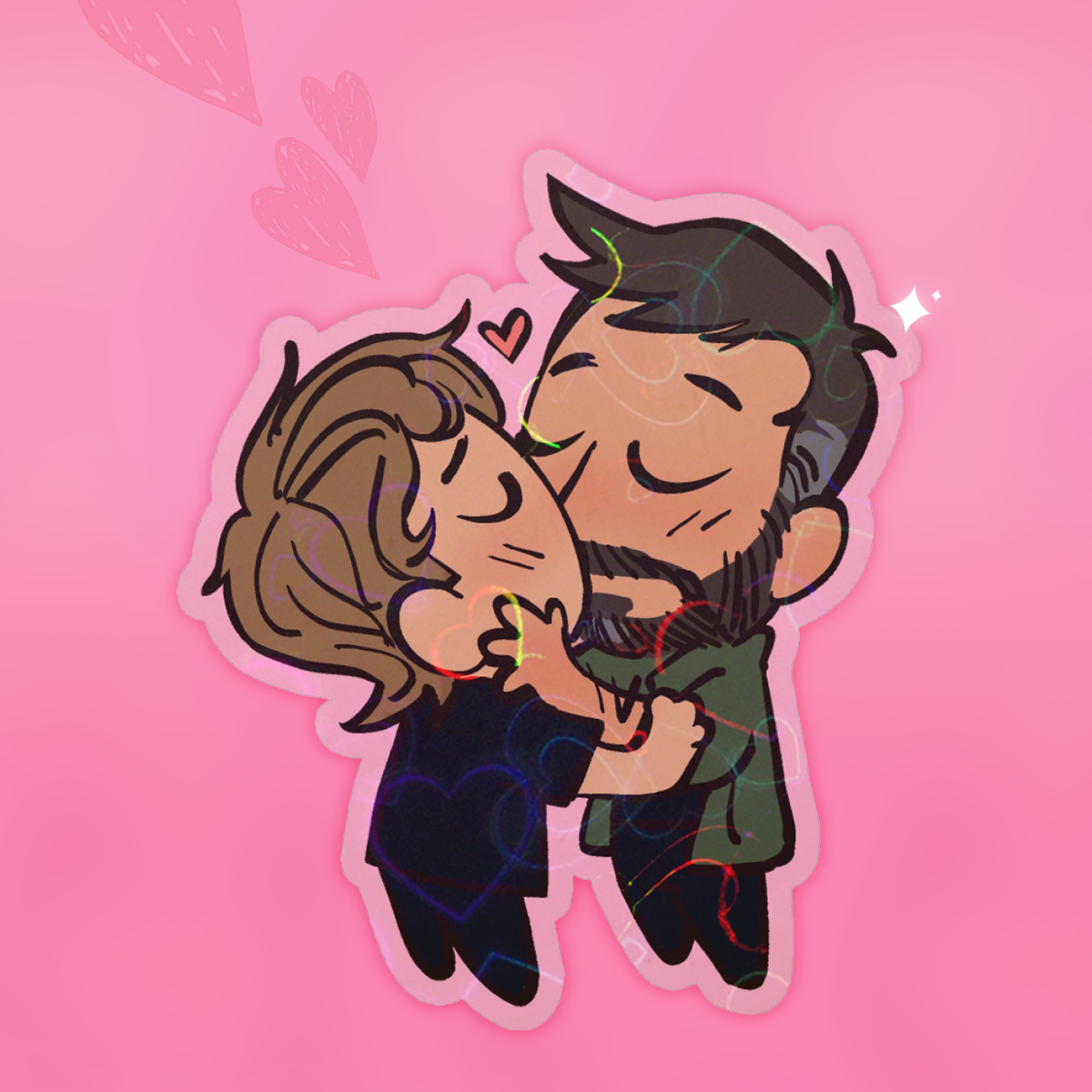 Hucklerobby Kiss Hearts Sticker