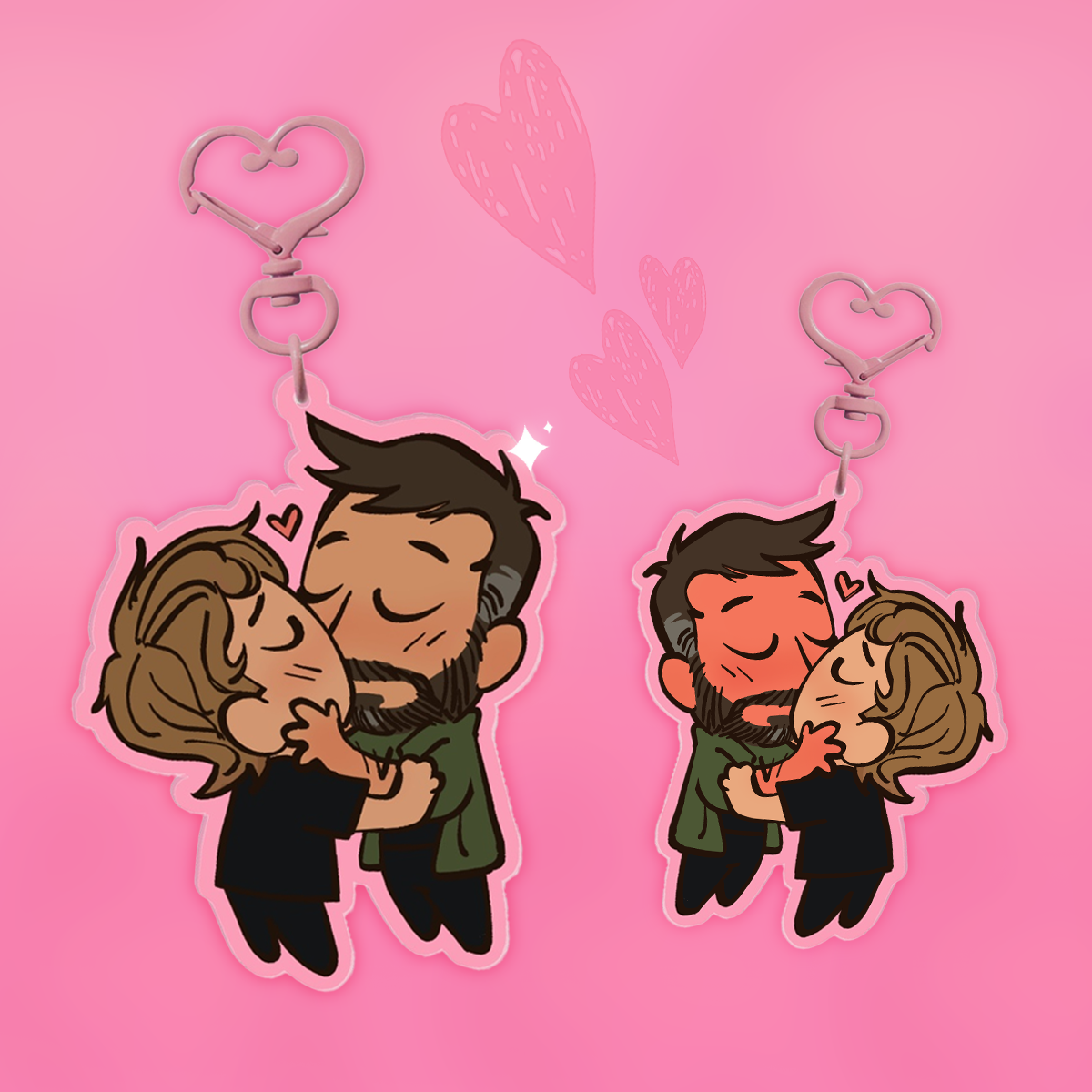 Hucklerobby Kiss Keychain