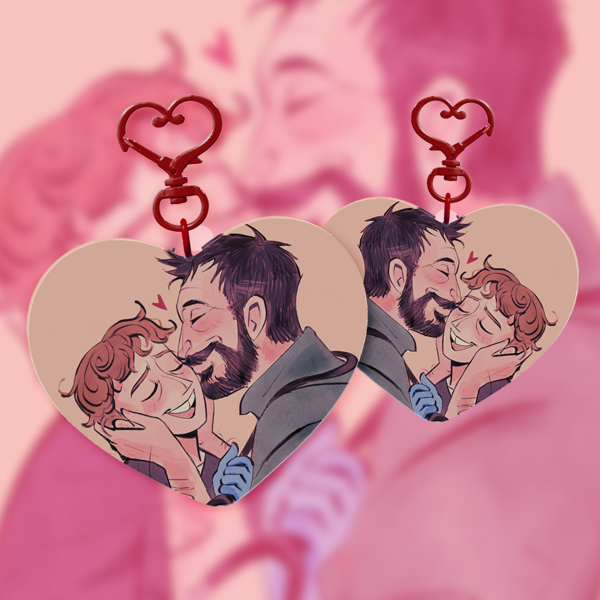 Hucklerobby Kiss Heart Keychain