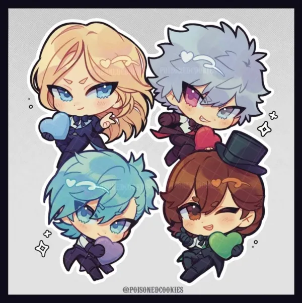 Quartet Night Keychain Set