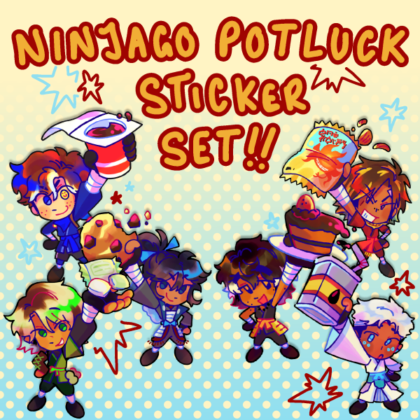 Ninja Potluck Sticker Set!