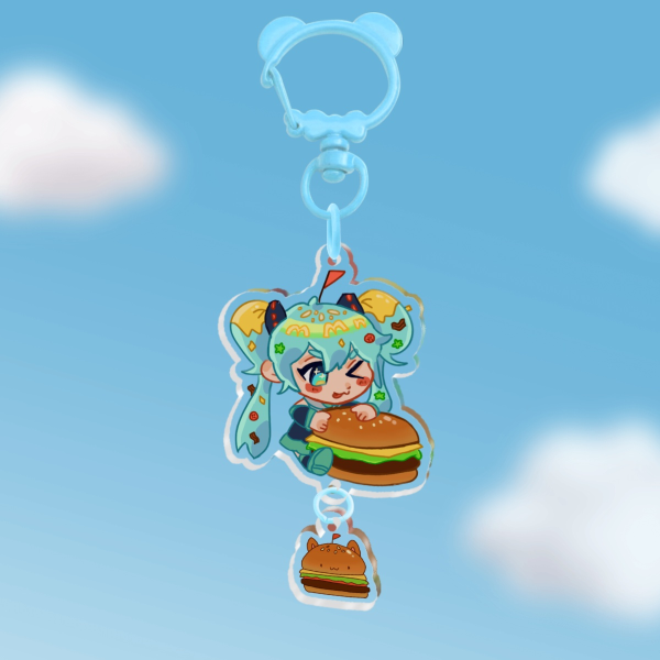 Borger Miku Connection Keychain