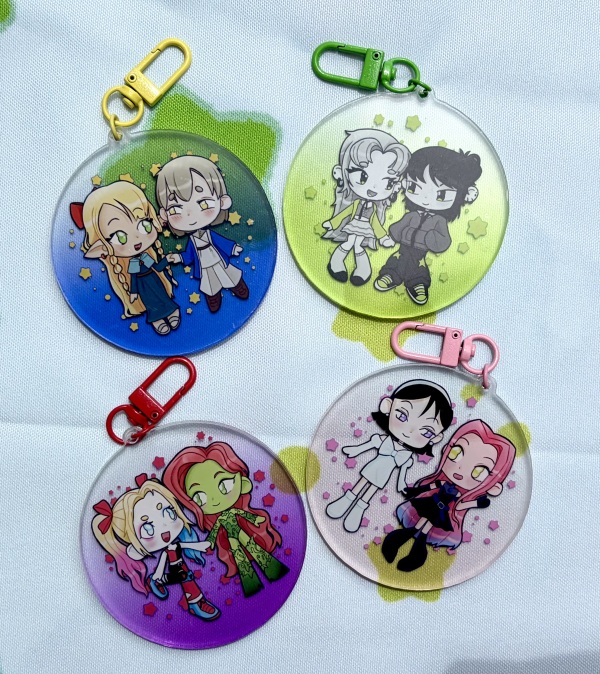 Yuri Couple Acrylic Keychains! | Harlivy, MitsuAya, MiziSua, Farcille, Gelphie, Suselle