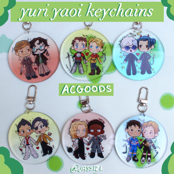 Yaoi Couple Acrylic Keychains! | Hannigram, Satosugu, Hollanov, Hansry, Loustat, Kazumaji