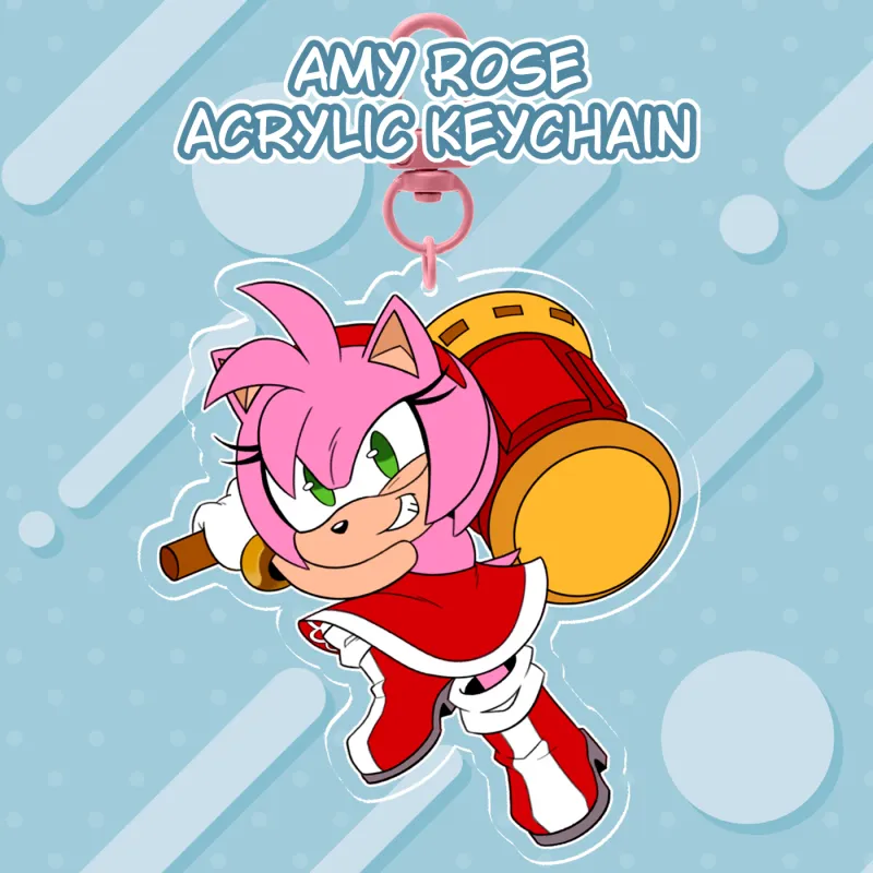 Amy Rose | Acrylic Keychain by RaeBlu - ACGGOODS