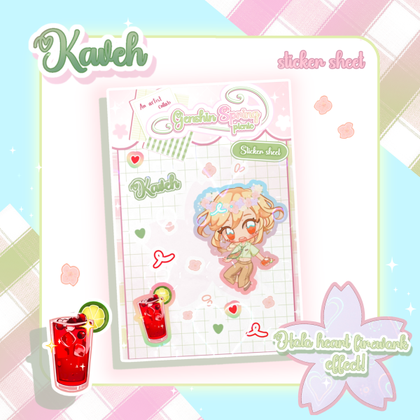 Kaveh Spring Picnic sticker sheet