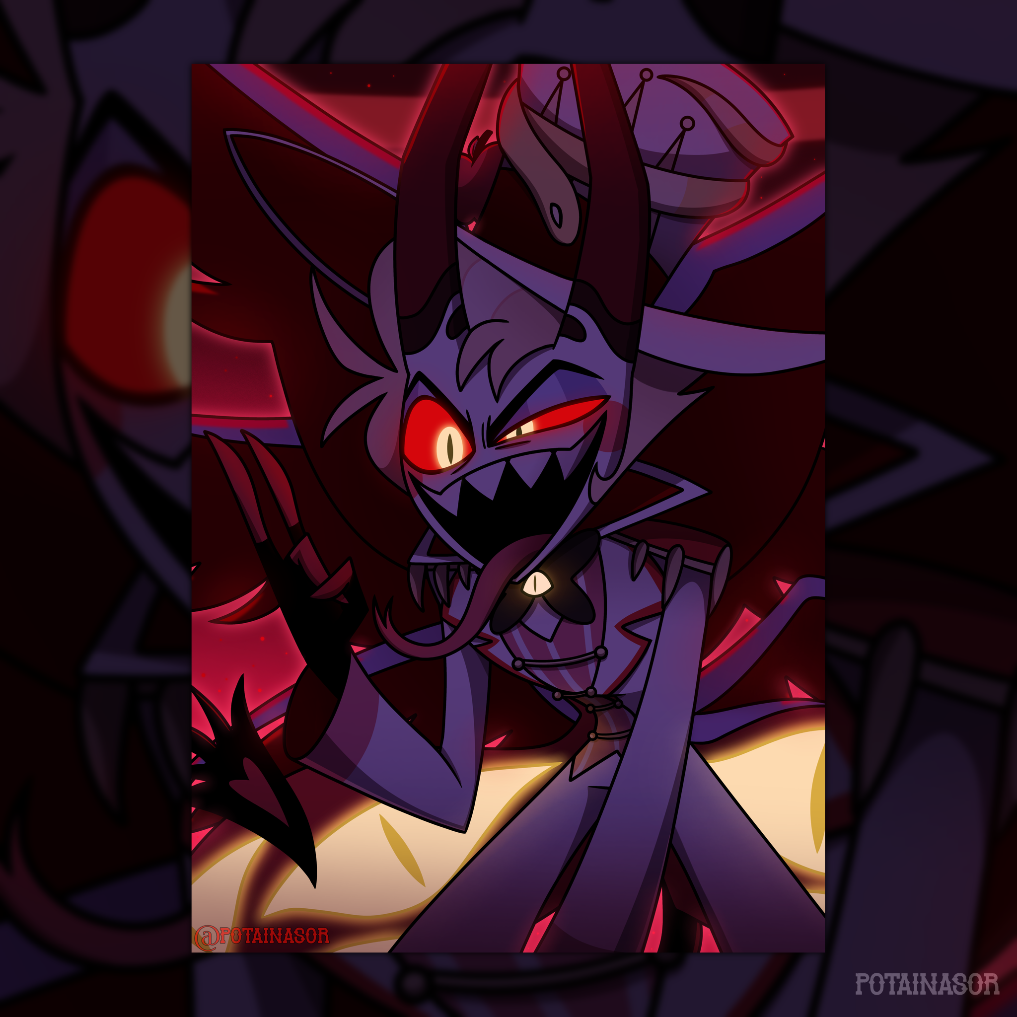 Lucifer Morningstar Demon form 🐍😈 | Hazbin Hotel s2 Poster by