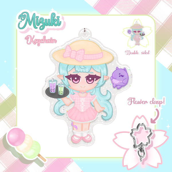 Mizuki Epoxy Glitter Acrylic Keychain