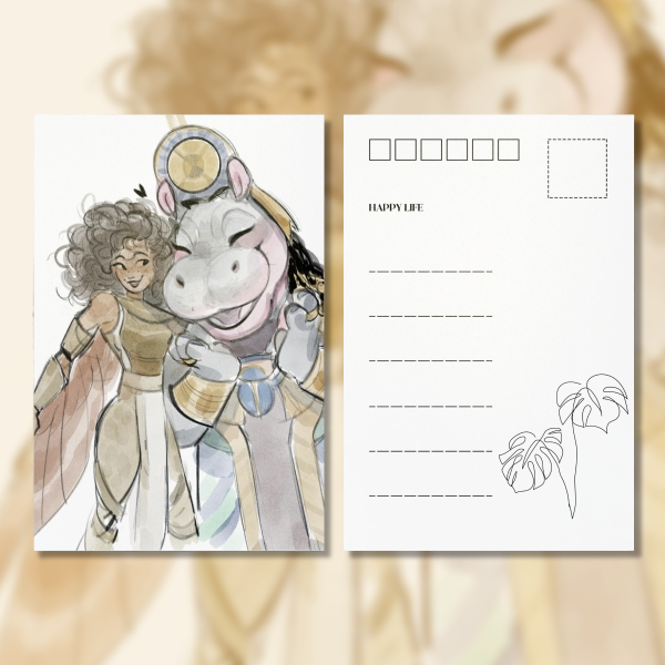 Taweret and Layla Postcard