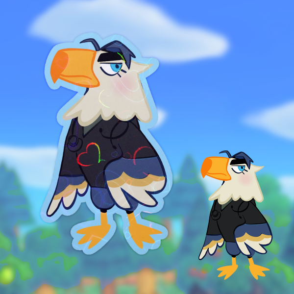 Dr Langdon AC Holo Hearts Sticker