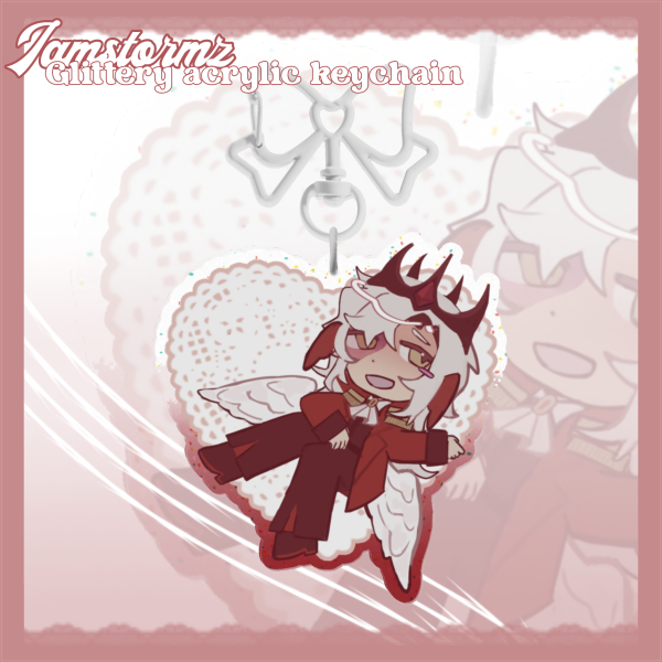 IamStormz Glittery Acrylic Keychain