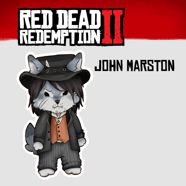 John Wolf Marston [RDR2] Die Cut Sticker
