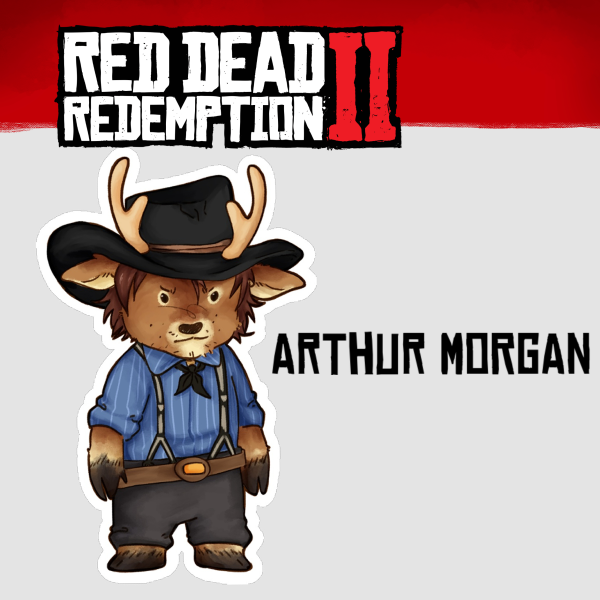 Arthur Deer Morgan [RDR2] Die Cut Sticker