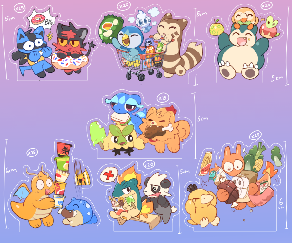 LET's GO SHOPPING SERIES Pokemon Fanart Keychain by MARSH