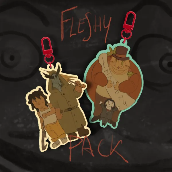 Fleshy Pack | Clear Acrylic Keychains