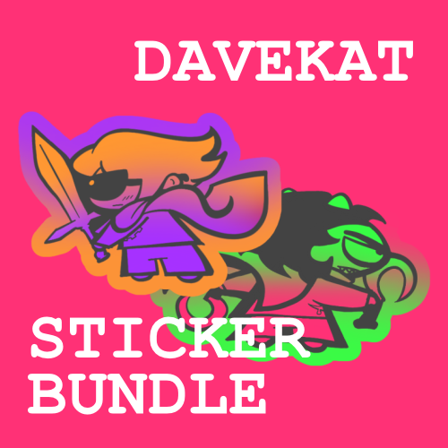 Tiny Davekat Stickers