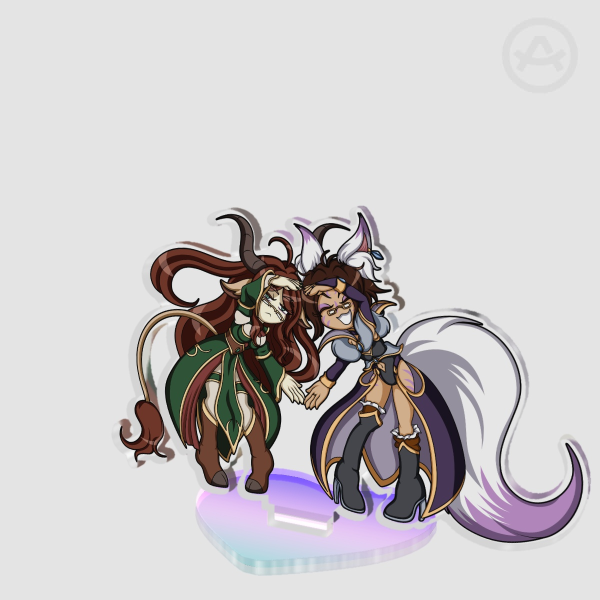 Amary & Gale Heart Clear Acrylic Standees