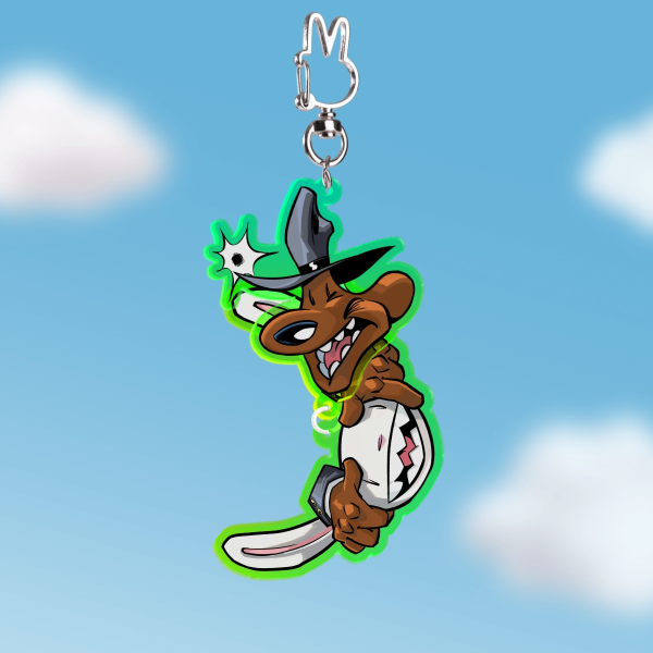Sam & Max | Double Connection Acrylic Keychain but radioactive