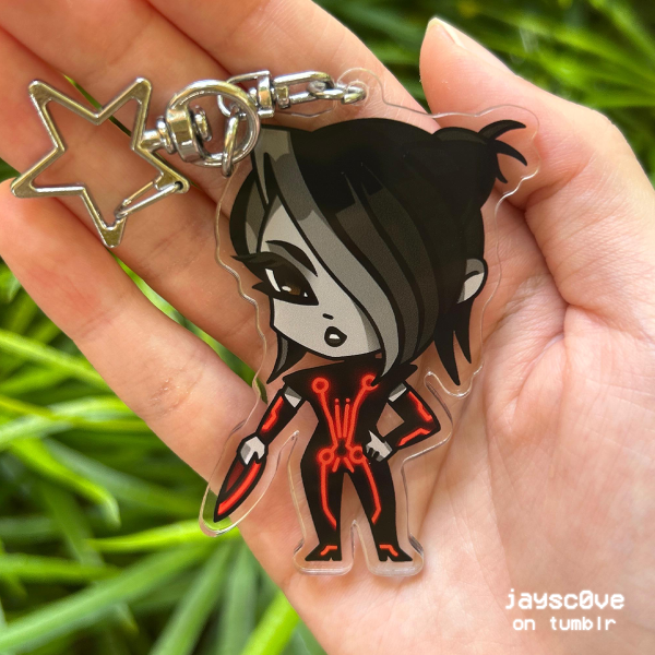 3" Tron Acrylic Keychain - Paige