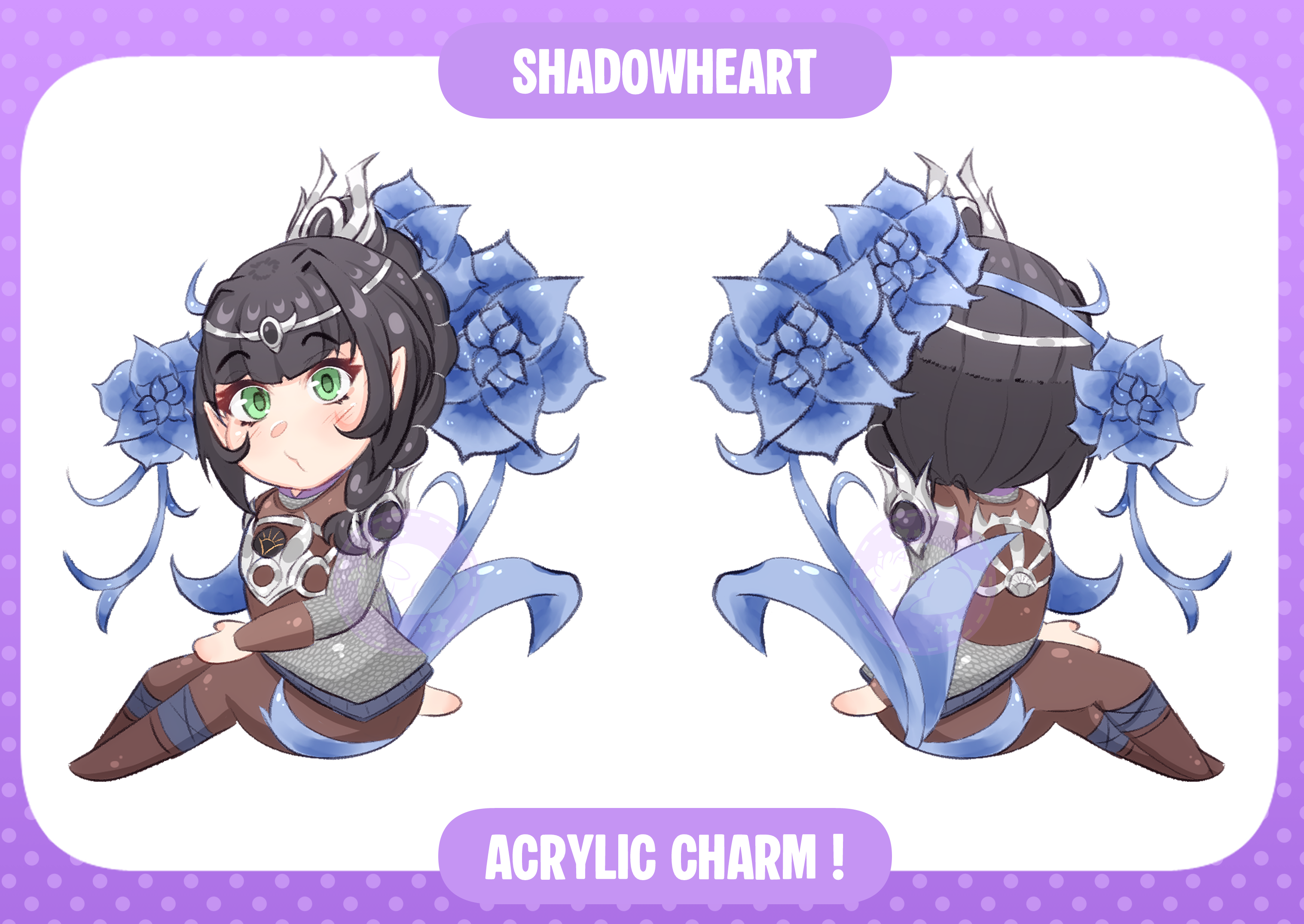 [BG3] Shadowheart Epoxy Clear Acrylic Keychain