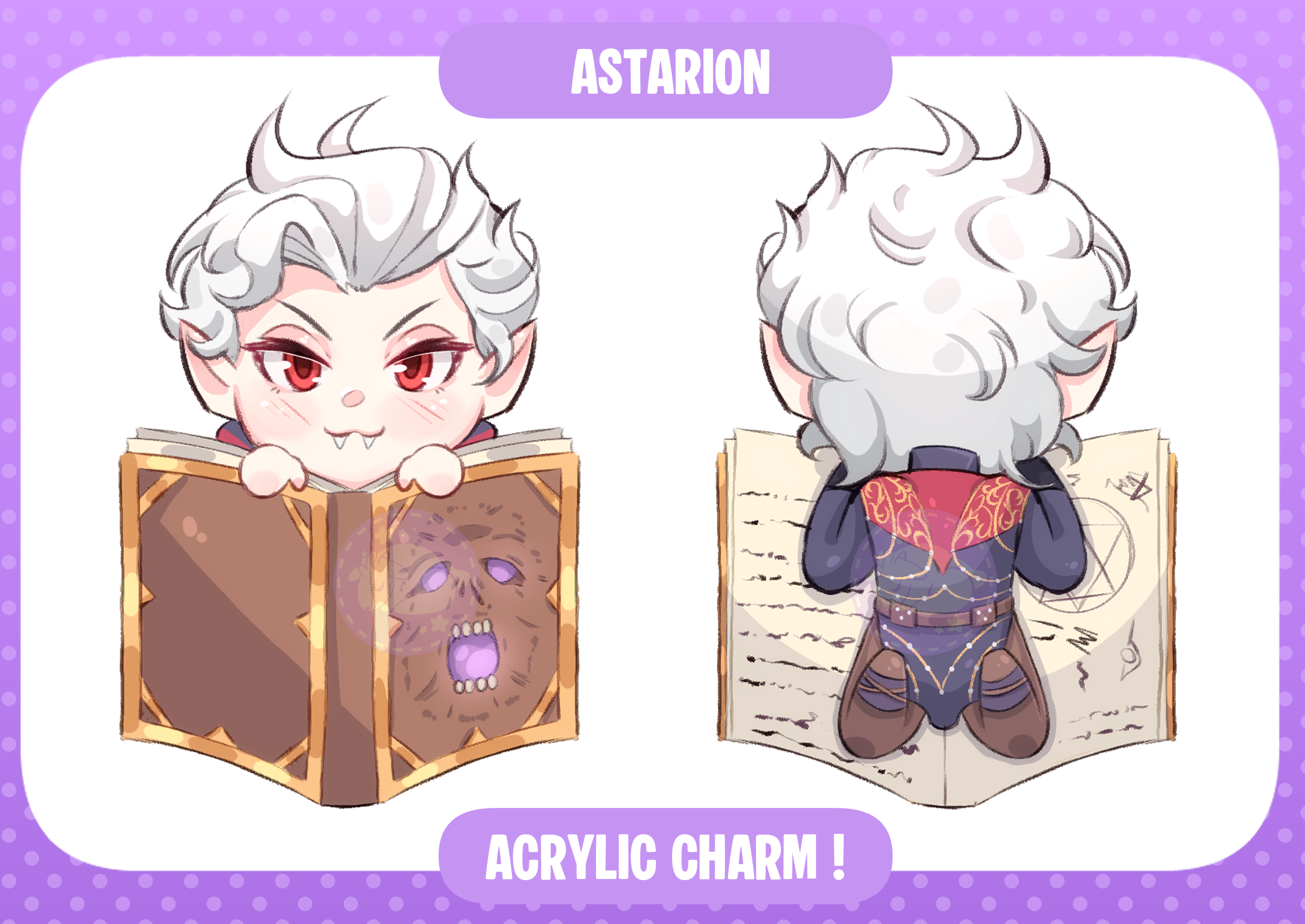 [BG3] Astarion Epoxy Clear Acrylic Keychain