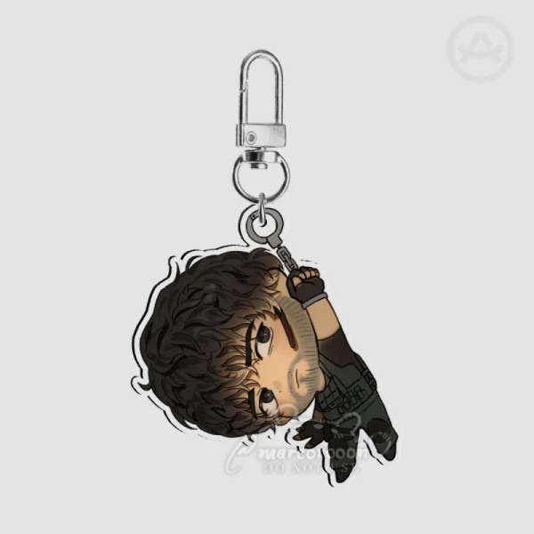 “HANDCUFFED” CARLOS: Clear Acrylic Keychain