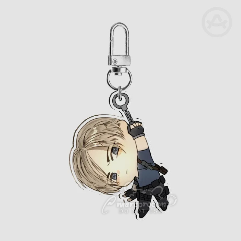 “HANDCUFFED” LEON: Clear Acrylic Keychain