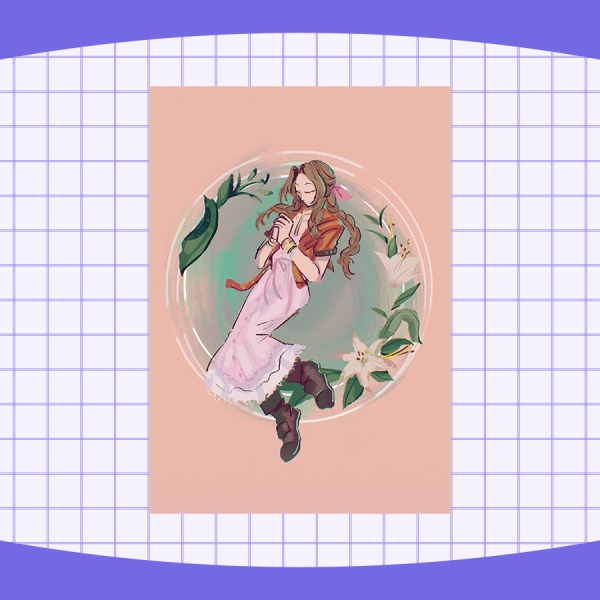 FF7R Aerith Gainsborough Postcard