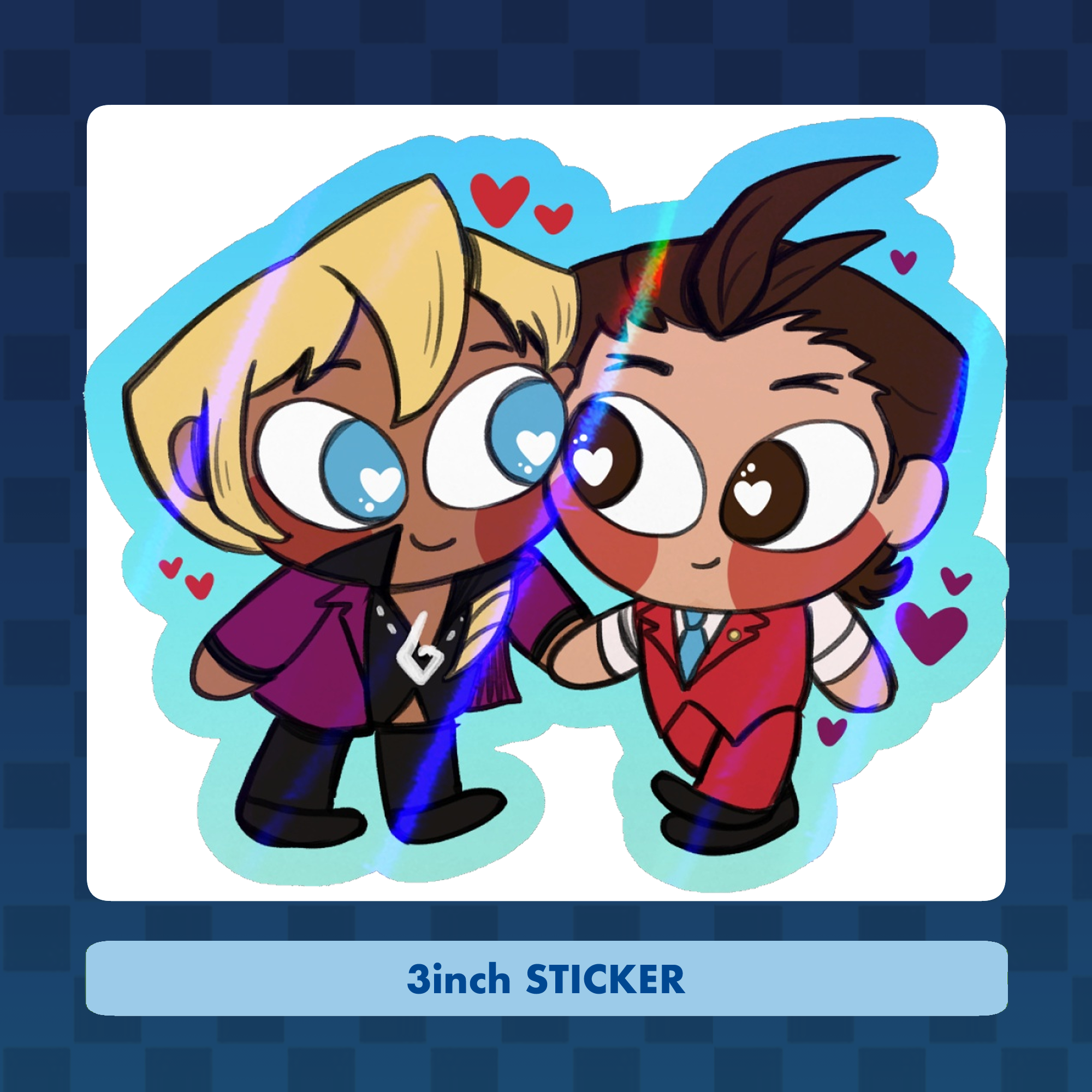Klapollo - Ace Attorney -Colored Edge Die Cut Stickers