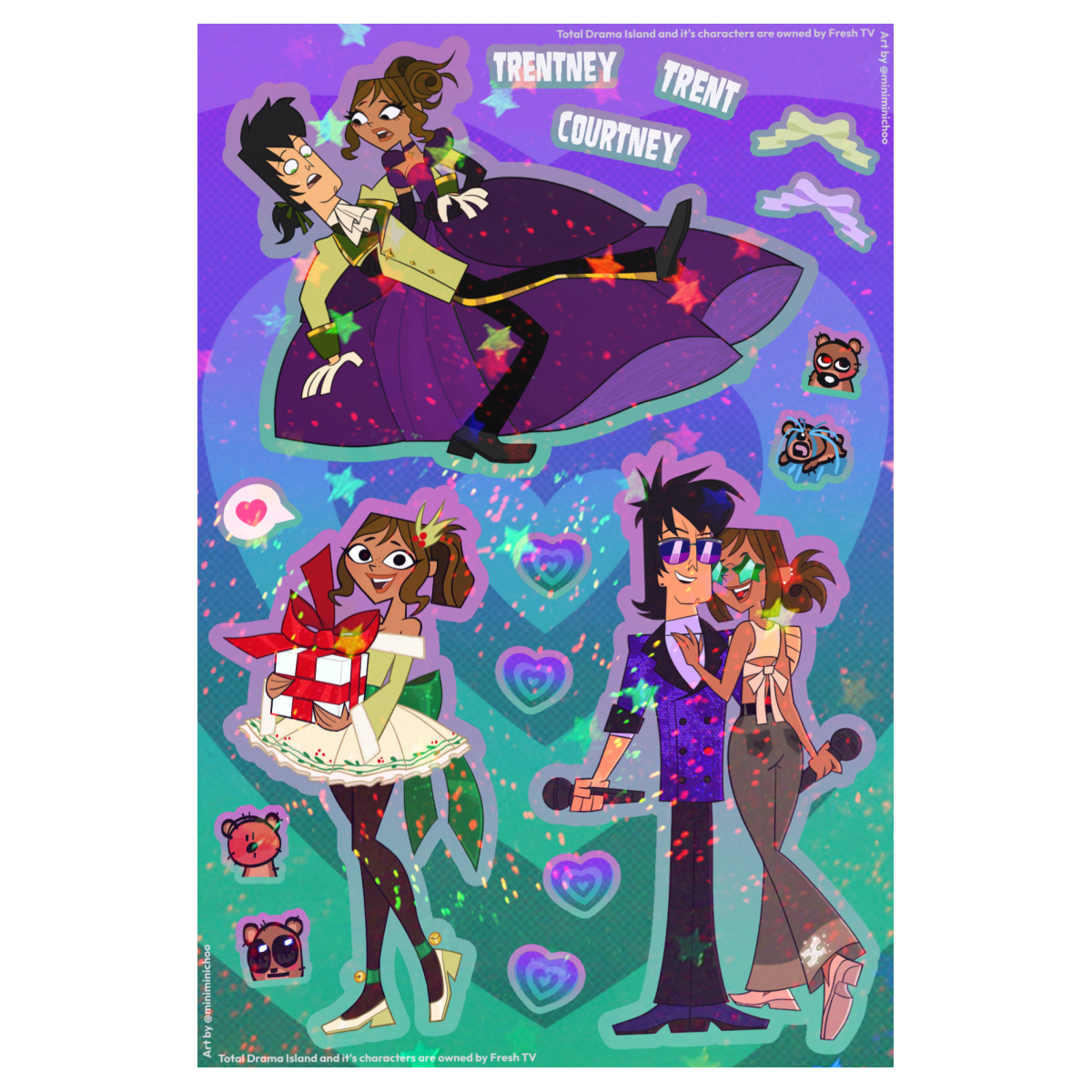 Total Drama | Trentney Sticker Sheet \ 1