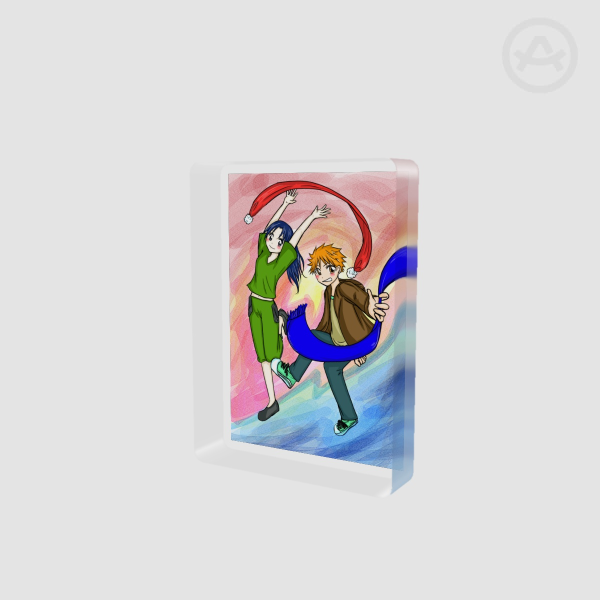 Red and Blue Thick Acrylic