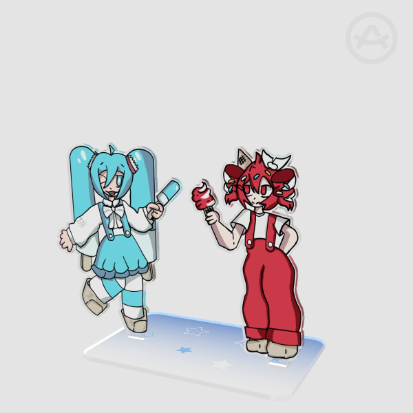 Melt Ice Cream Hatsune Miku and Kasane Teto