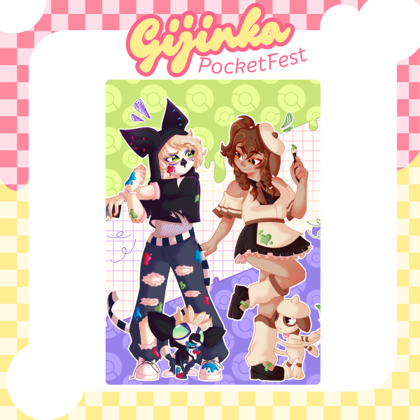 Artistic Gijinka Print A5 grafaiai and smeargle