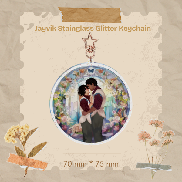 Jayvik Stainglass Glitter Keychain