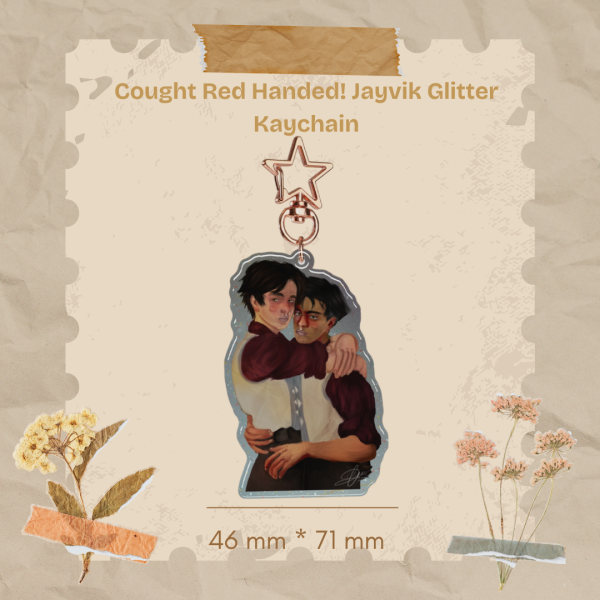 Cought Red Handed! | Jayvik Epoxy Glitter Acrylic Keychains