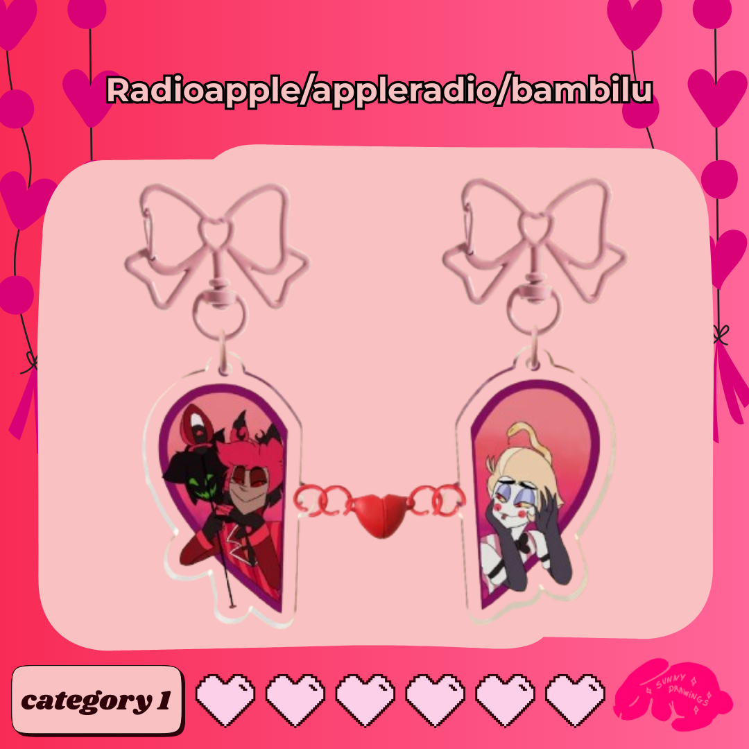 Radioapple Acrylic Magnet Keychains