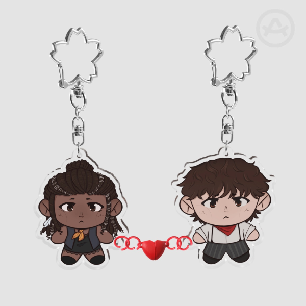 Orpheus and Eurydice Connecting Keychains