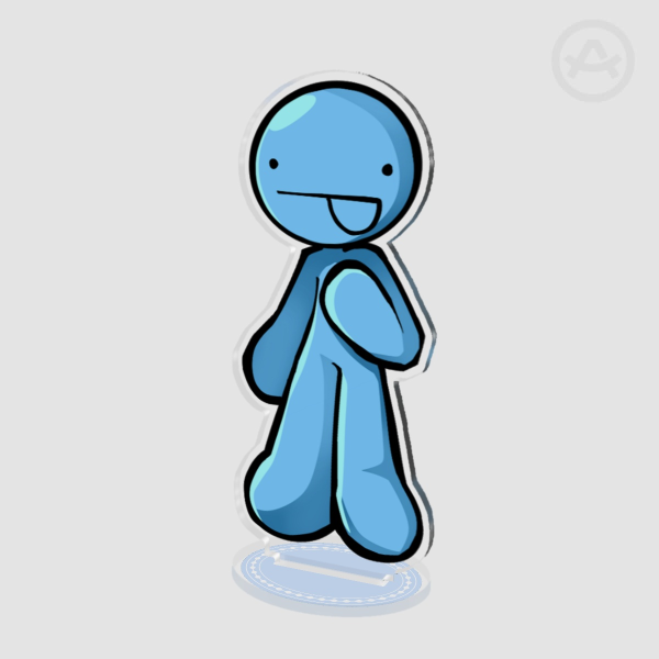 Blue Acrylic Standee