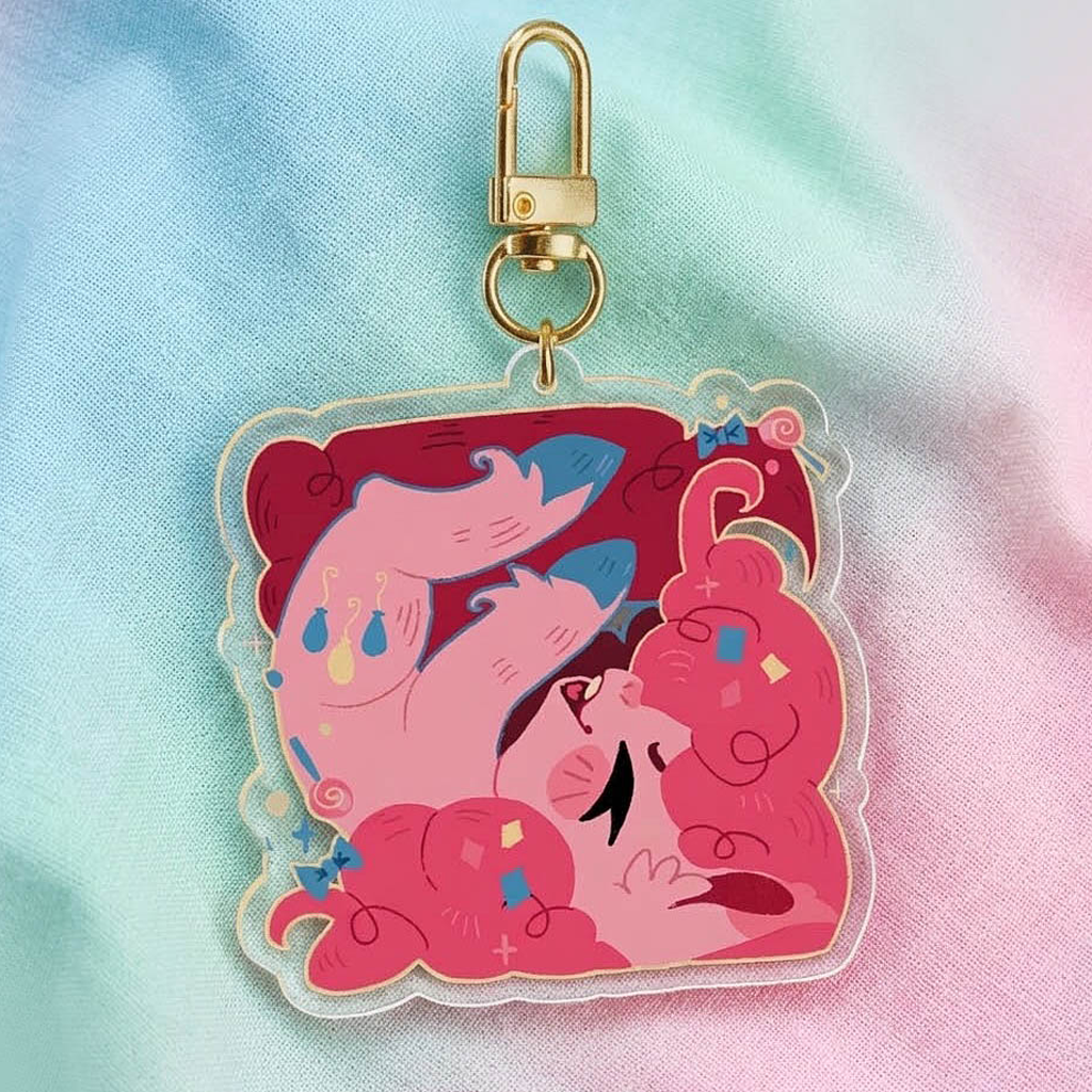 Pinkie Cube Keychain