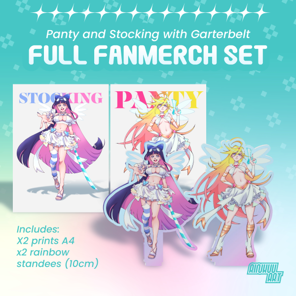 New Panty and Stocking with Garterbelt - Full Fanmerch Set