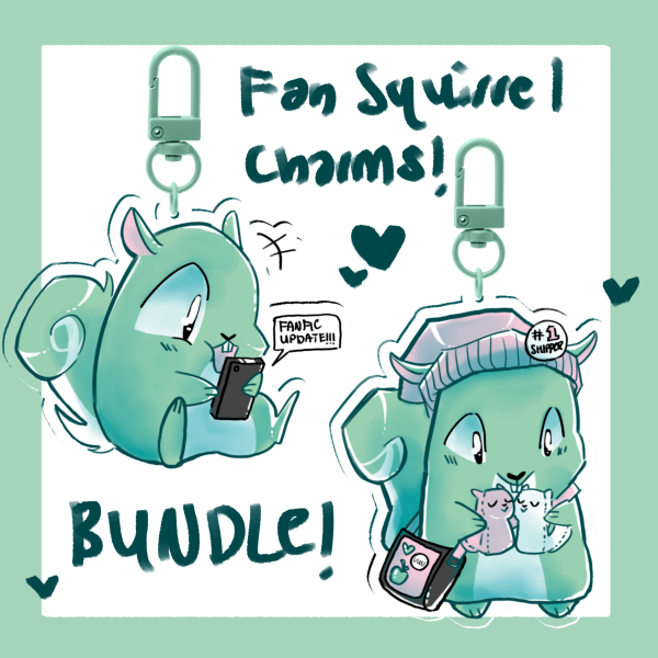 Fan Squirrel Charm Bundle