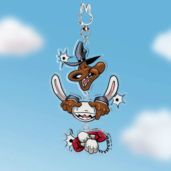 Dog & Rabbity Thing | Triple Connection Acrylic Keychain