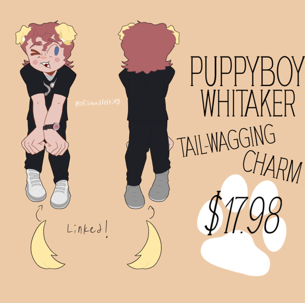 Puppy Whitaker Tail Charm