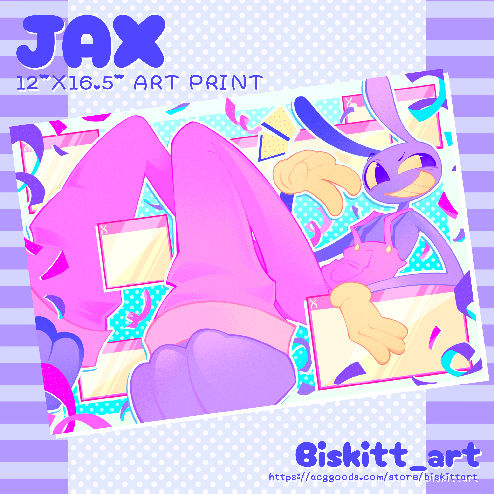 THE AMAZING DIGITAL CIRCUS -Jax Art Print