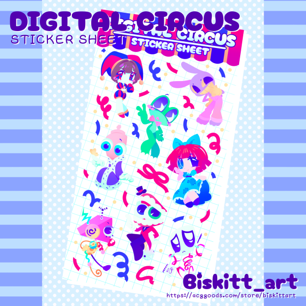 THE AMAZING DIGITAL CIRCUS -Sticker Sheet
