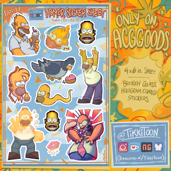 Homer Sticker Sheet - FAN ART