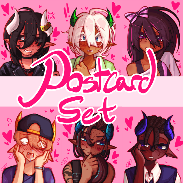 My Inner Demons kiss postcard set