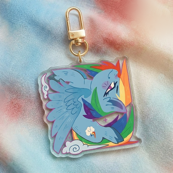 Rainbow Cube Keychain