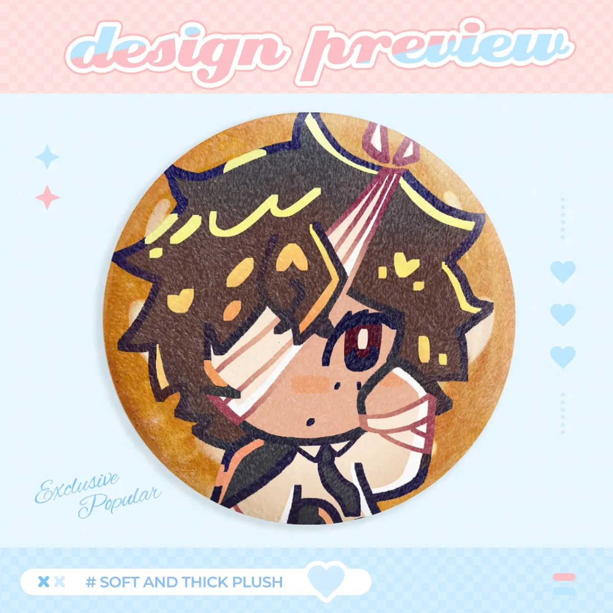 Dazai Plush Badge